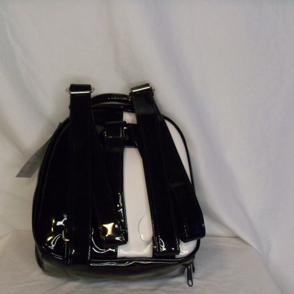FX Creations Vinyl Black and White Mini Back Pack Purse Vintage NEW - Picture 2 of 4